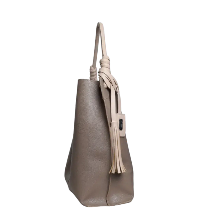 Sac à main en cuir taupe Fernanda pour femmes