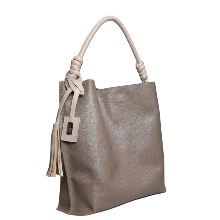 Sac à main en cuir taupe Fernanda pour femmes