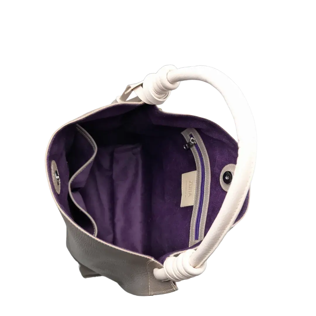Sac à main en cuir taupe Fernanda pour femmes