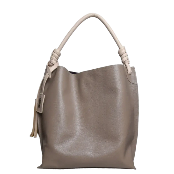 Sac à main en cuir taupe Fernanda pour femmes