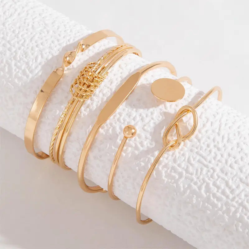 Ensemble de Bracelets Élégance Nouée | Or