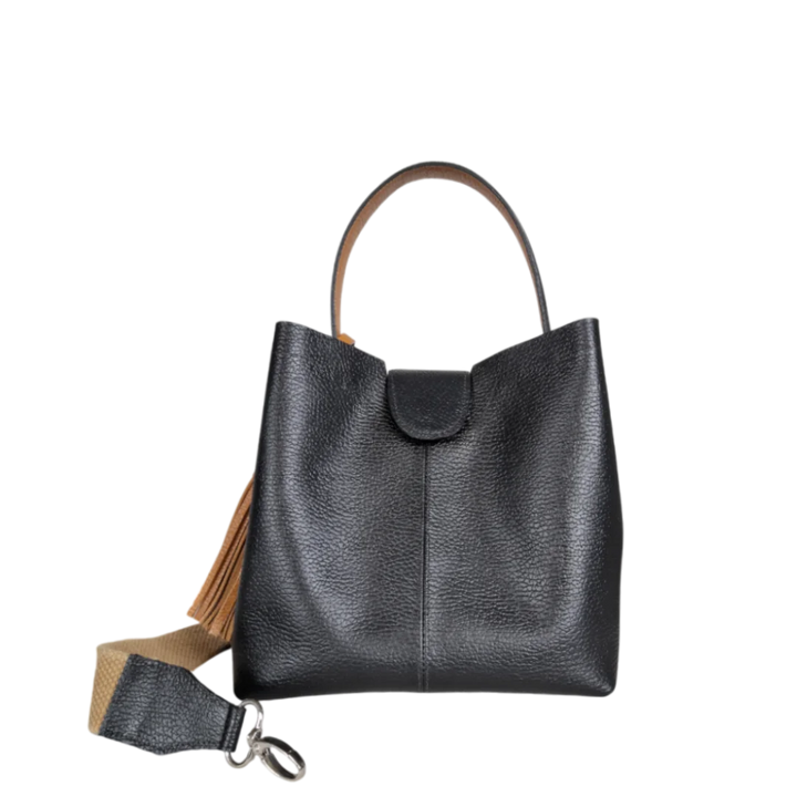 Mini-sac en cuir noir pour femmes