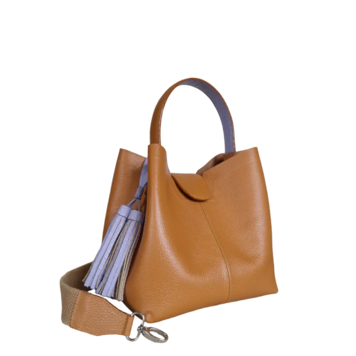Sac à main en cuir brun clair pour femmes Lucia Kleine