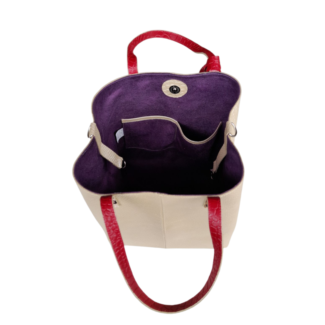 Sac à main pour femmes Giulia Anaconda en or-pouzzolane