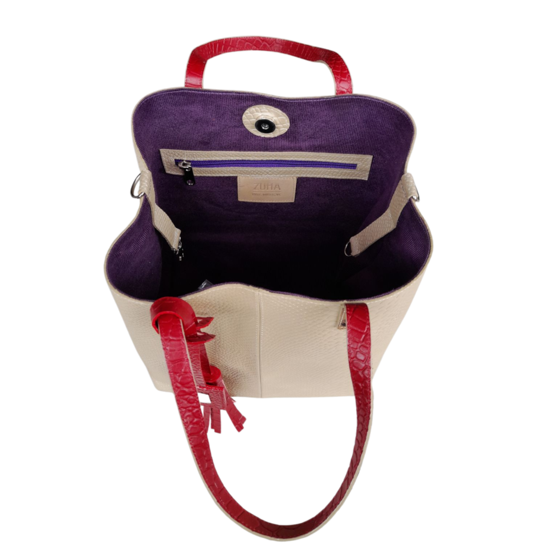 Sac à main pour femmes Giulia Anaconda en or-pouzzolane
