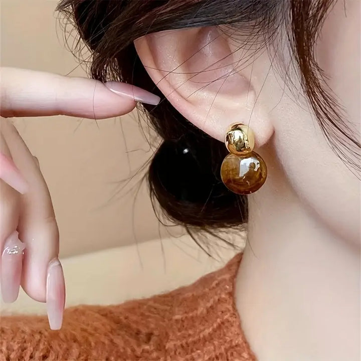 Boucles d'oreilles goutte Amber d'Aurélie | Or