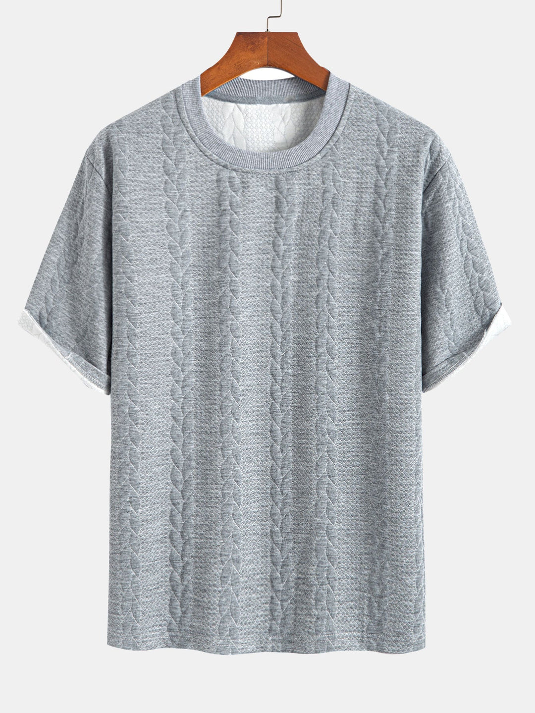 T-shirt Jacquard à manches mi-longs de détente