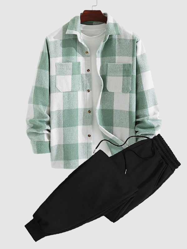 Ensembles Léon™ | Veste à carreaux & pantalon en velours