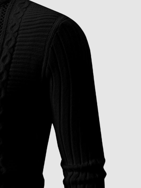 Pull Slim à Col Montant Géométrique pour Homme
