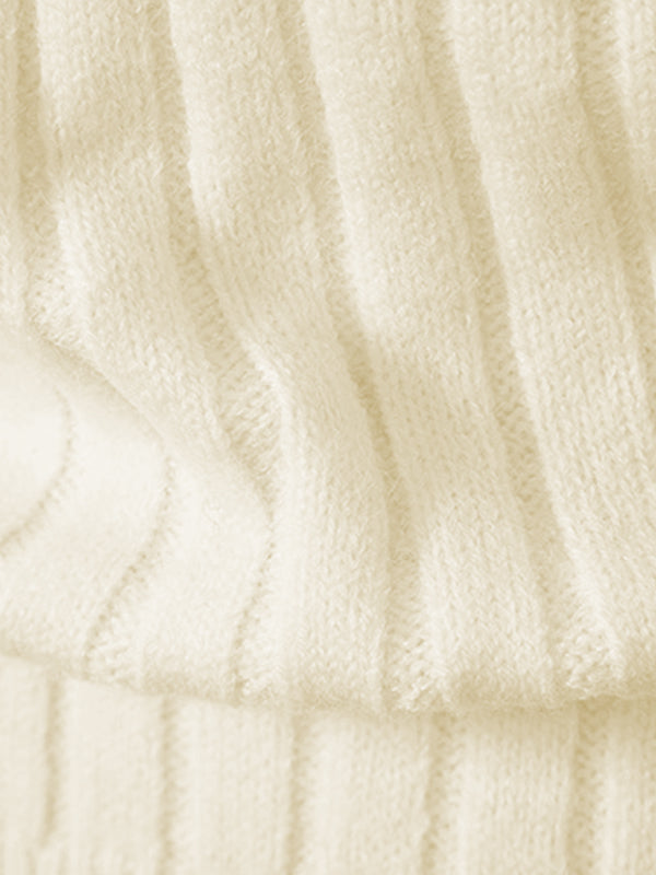 Pull classique géométrique pour hommes à col montant