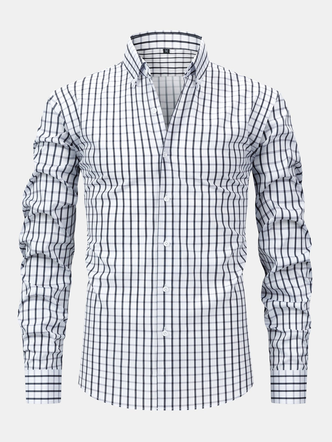 Chemise à carreaux à manches longues avec boutons