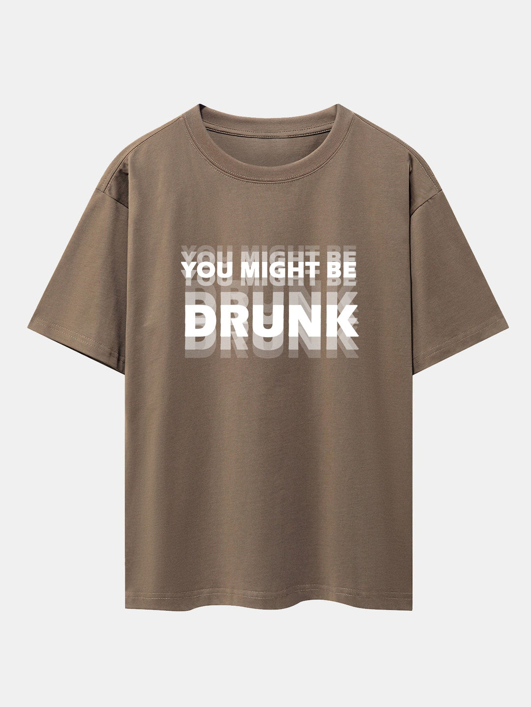 T-shirt oversize à épaules tombantes "You Might Be Drunk Print"