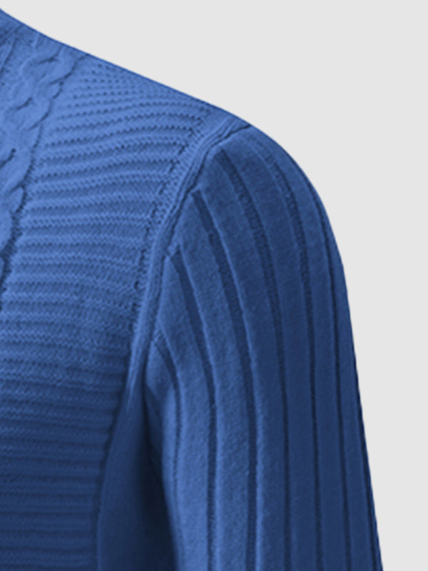 Pull Slim à Col Montant Géométrique pour Homme