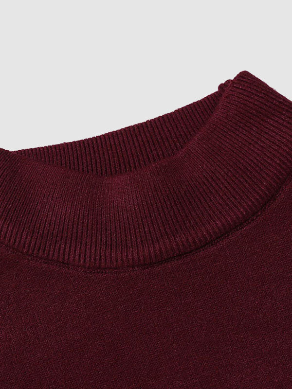Pull à col roulé basique pour hommes