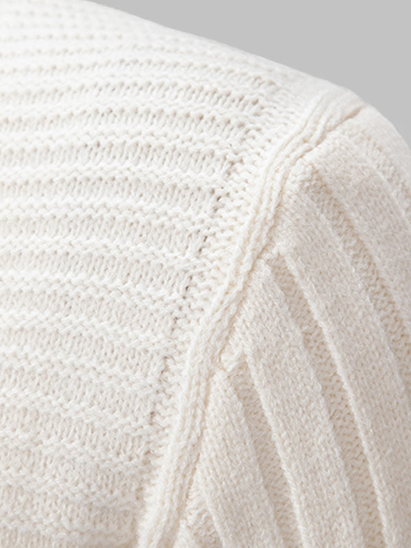 Pull Slim à Col Montant Géométrique pour Homme