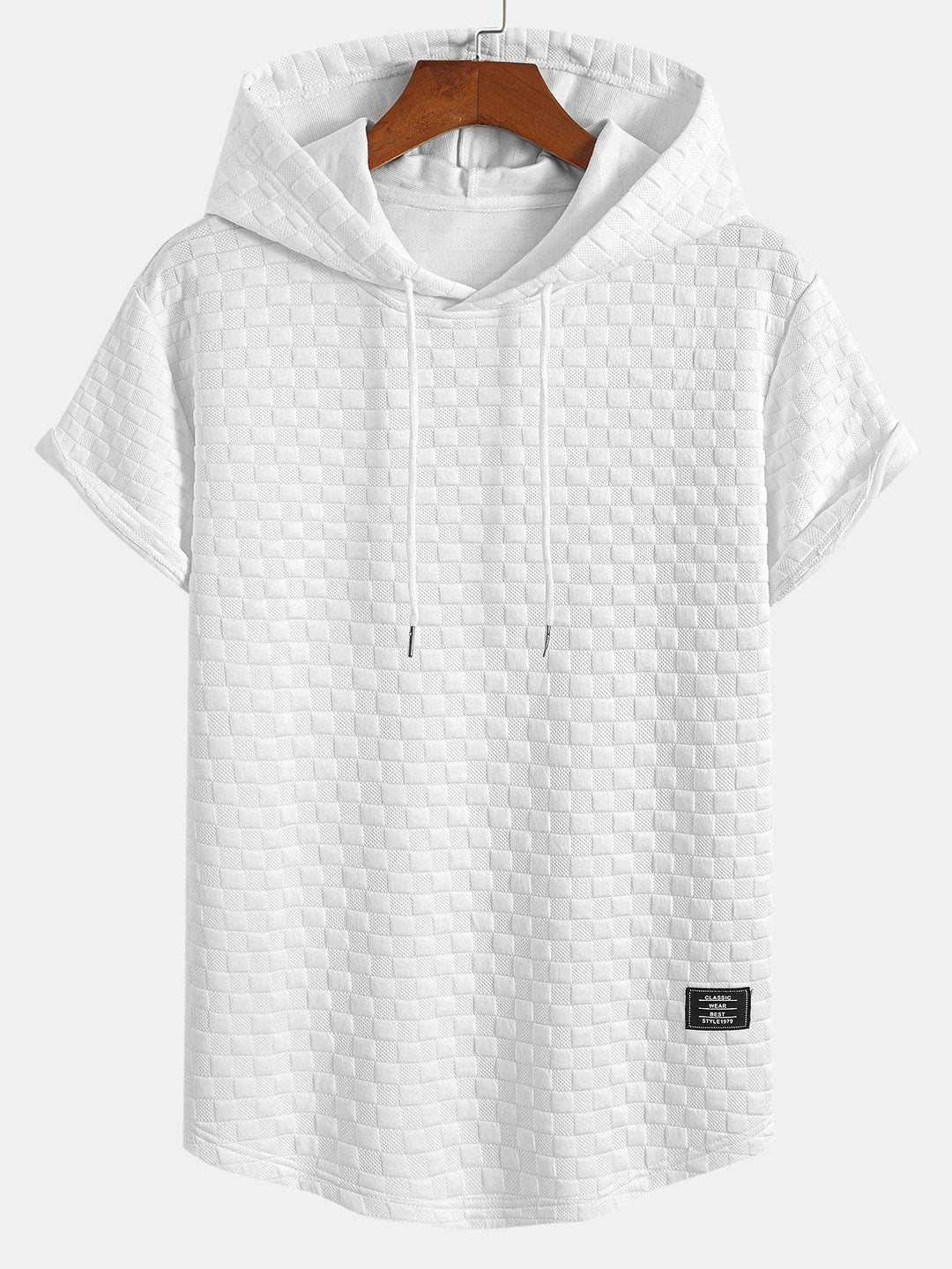 Sweat à capuche à ourlet en jacquard à damier <tc>T-Shirt</tc> &amp; Jacquard à damier <tc>S</tc>horts