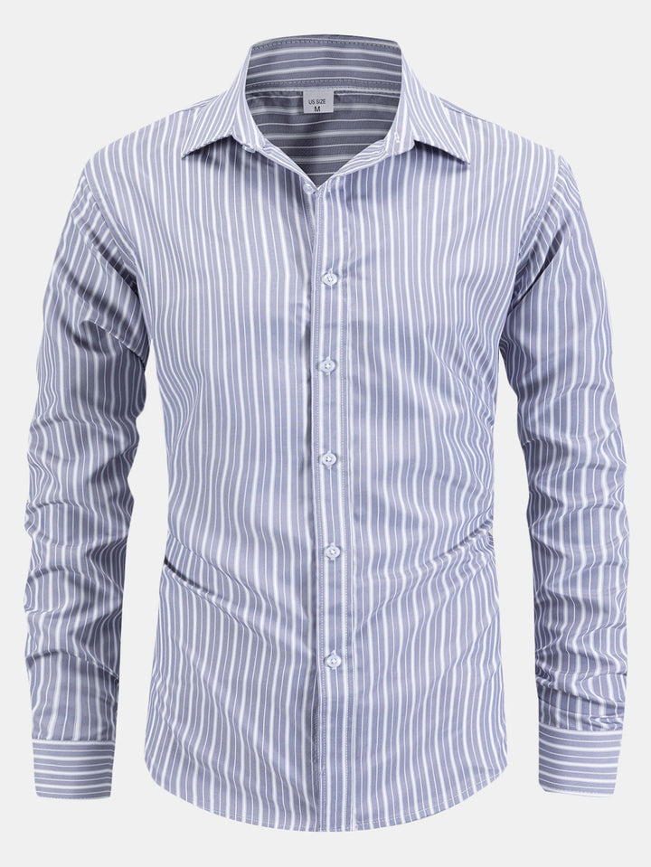 Chemise à rayures à manches longues avec boutons
