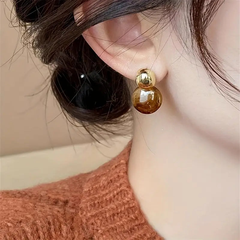 Boucles d'oreilles goutte Amber d'Aurélie | Or