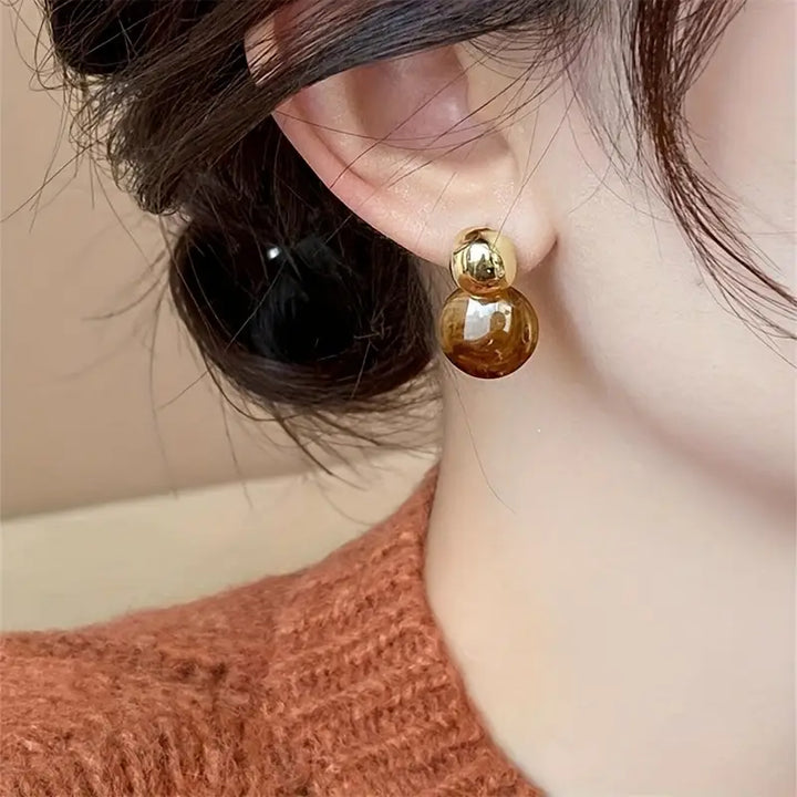 Boucles d'oreilles goutte Amber d'Aurélie | Or