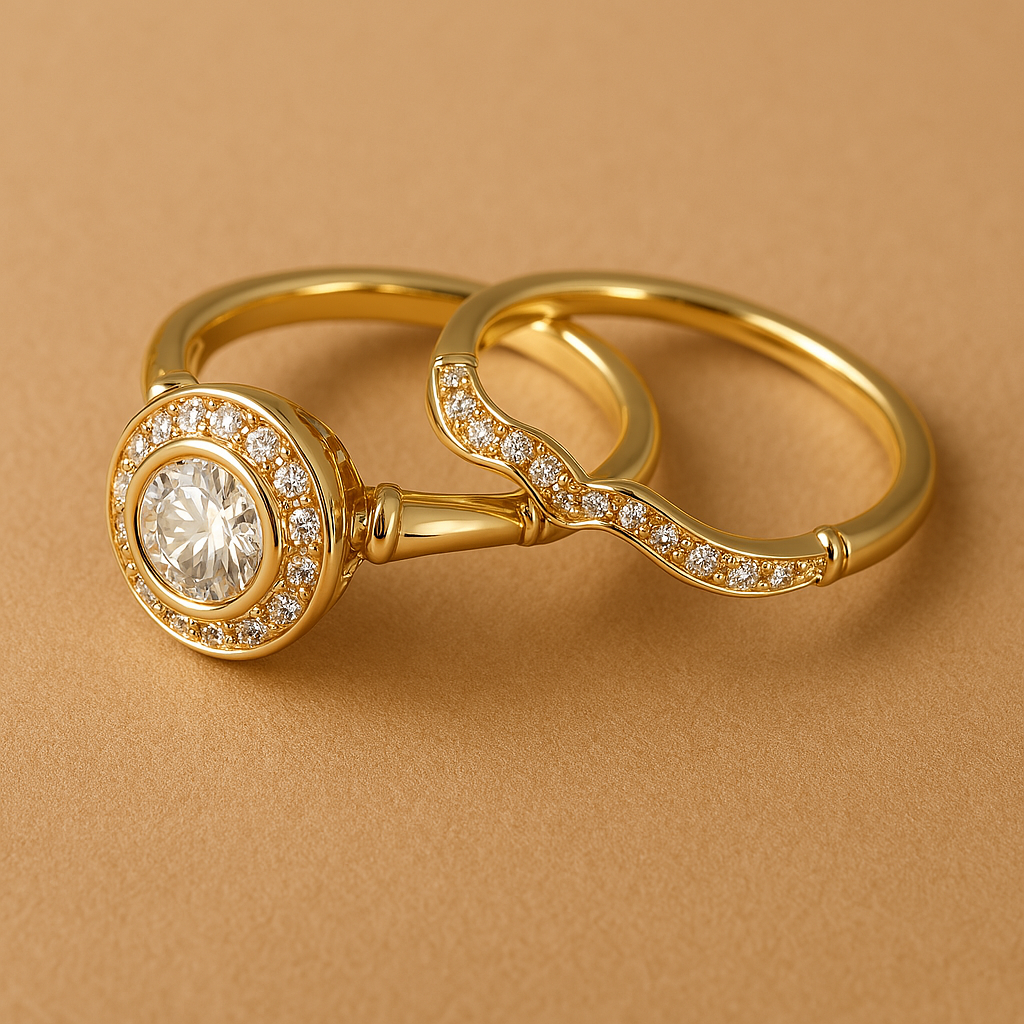 Luna™ | Ensemble de Bagues Vintage Élégantes en Or et Zircon