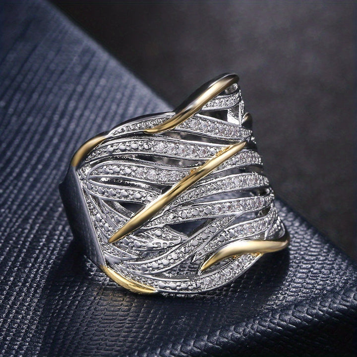 Bague élégante à plusieurs couches torsadée