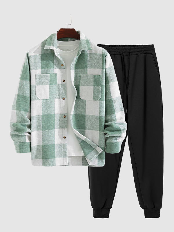 Ensembles Léon™ | Veste à carreaux & pantalon en velours