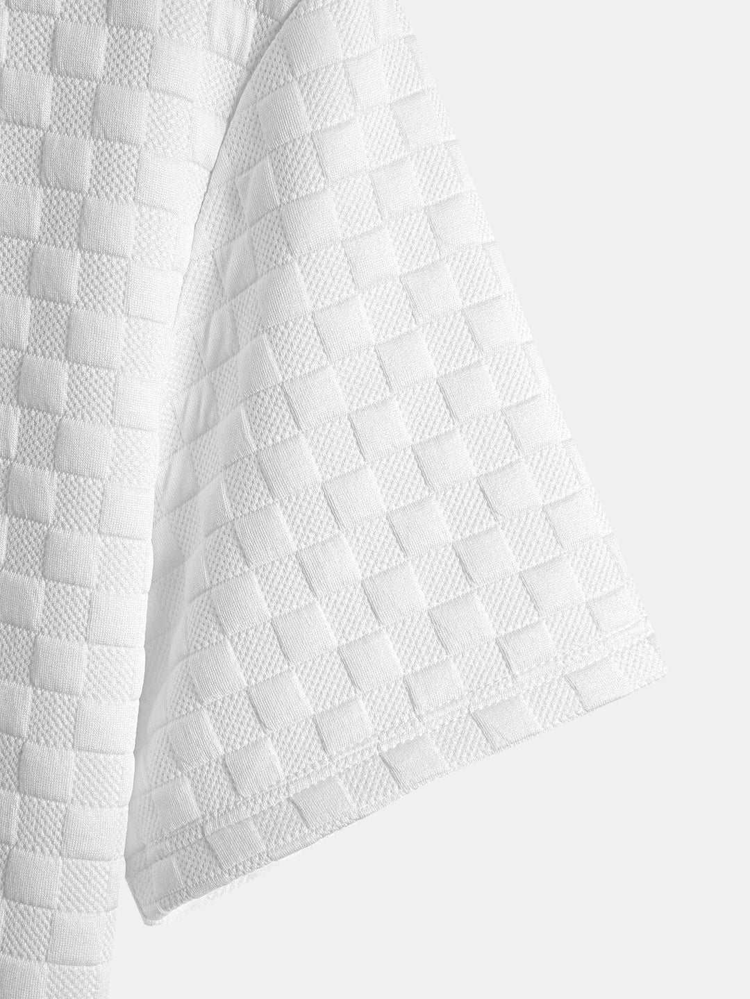T-shirt à damier jacquard arc ourlet