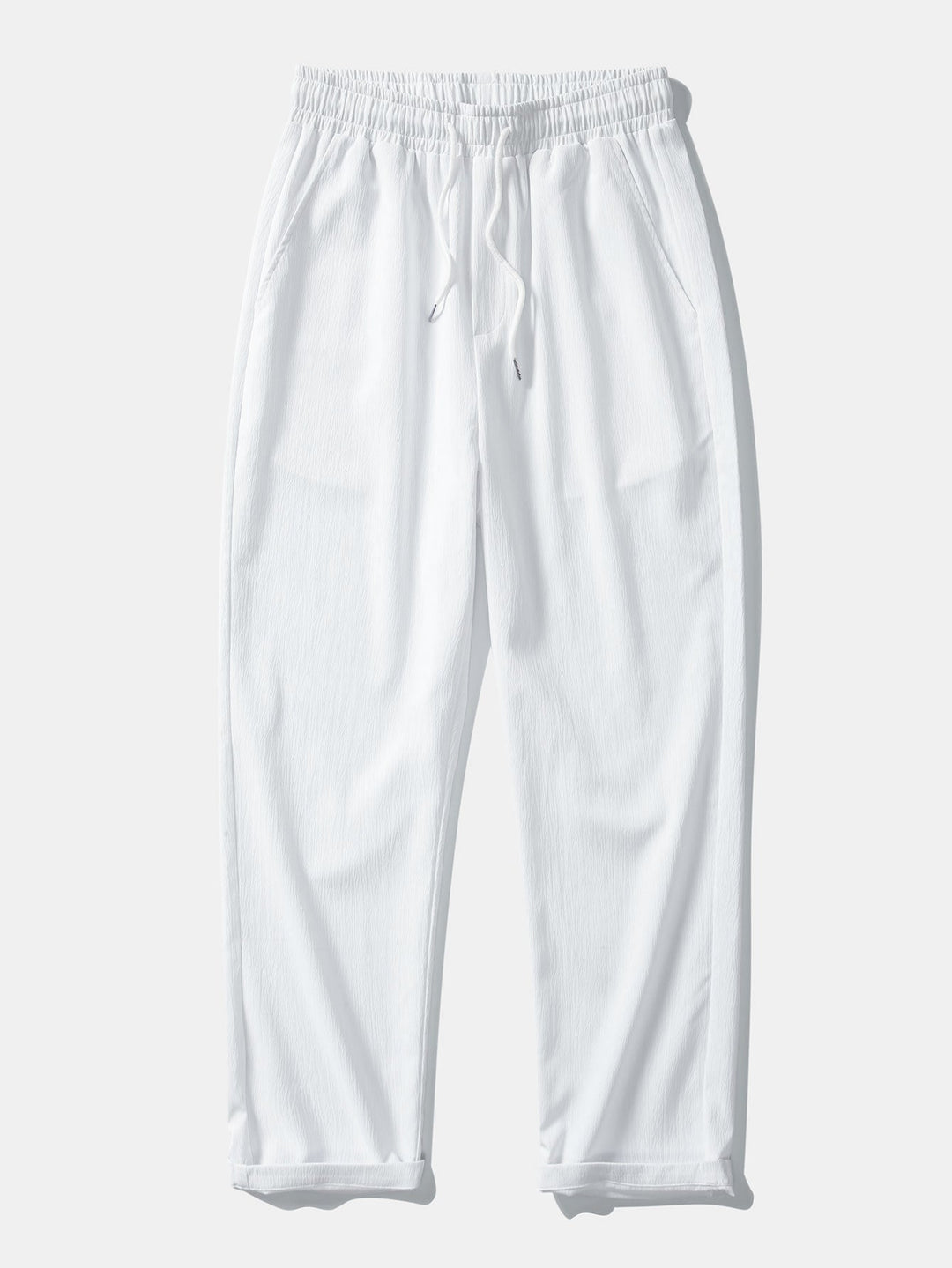 Chemise Cubaine en Jacquard Texturé & Pantalons Droits Texturés Anti-Rides