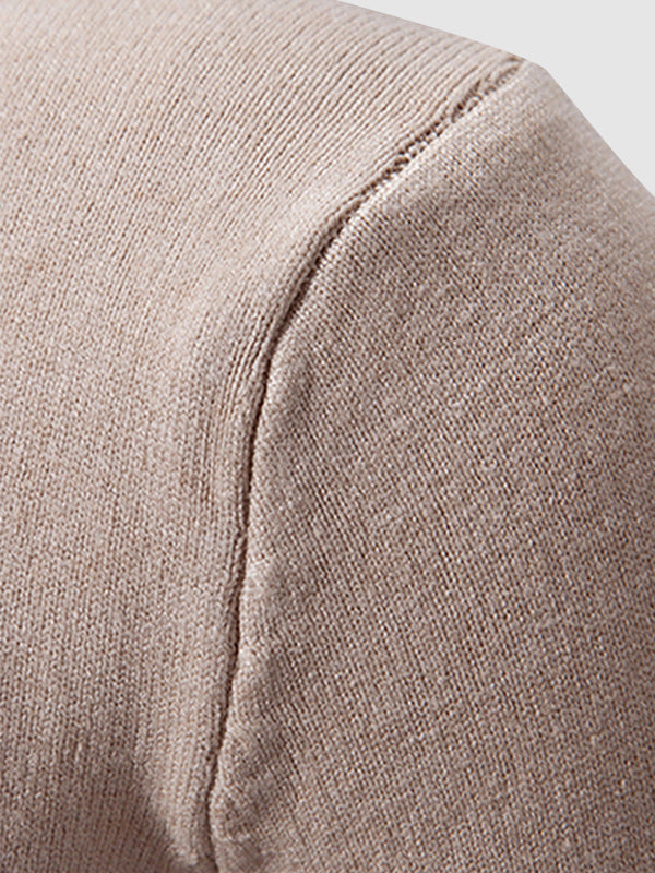Pull à col zippé quart uni pour homme