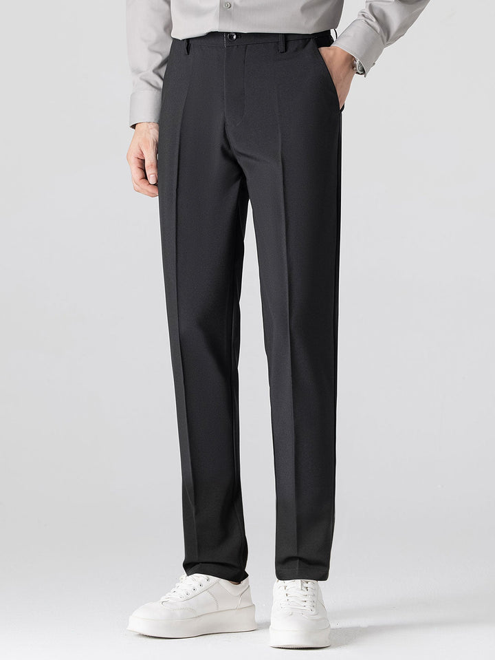Chemise à rayures à manches longues avec boutons & pantalon fuselé slim fit