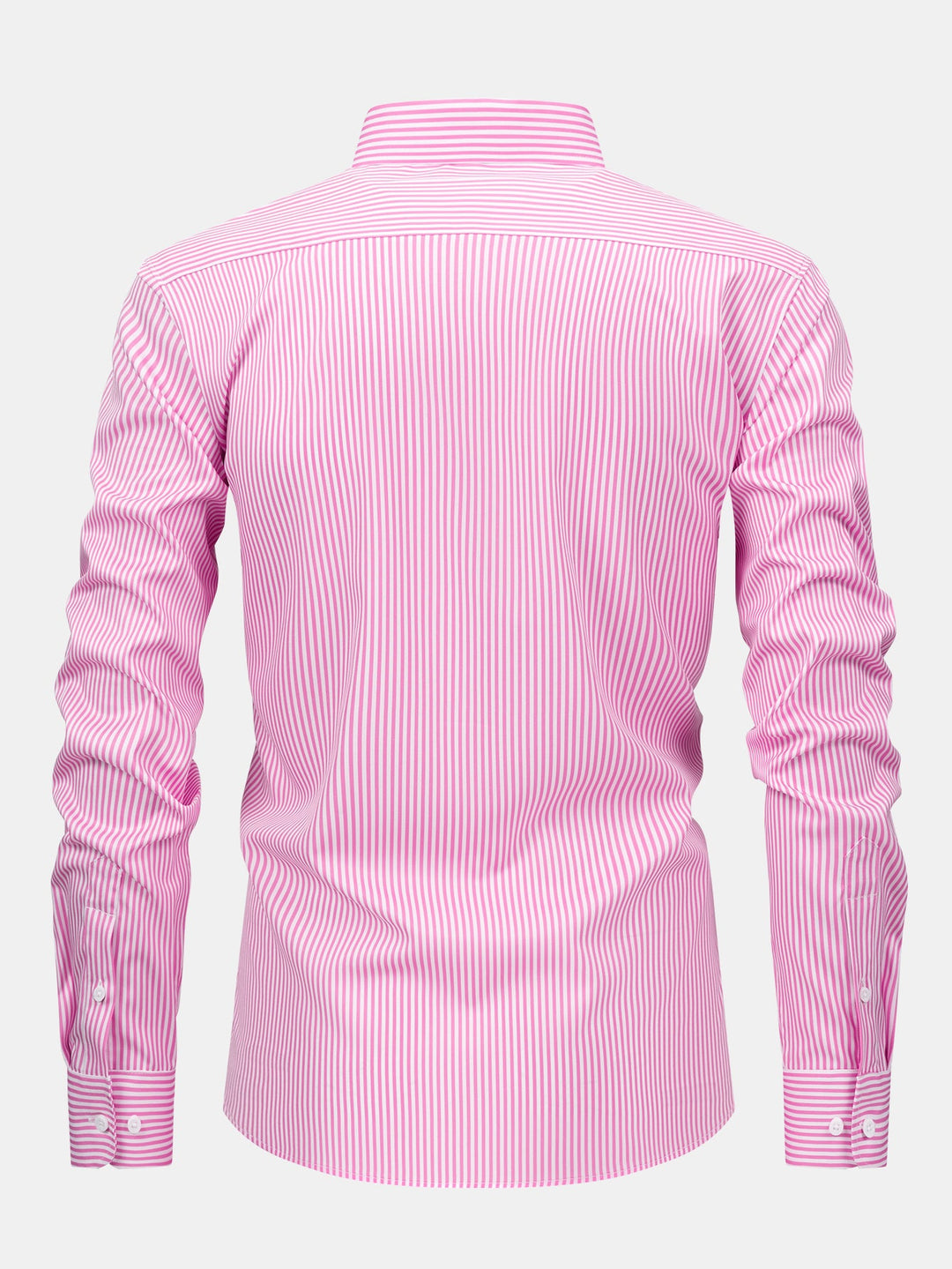 Chemise à rayures à manches longues avec boutons & Pantalon droit à taille élastique