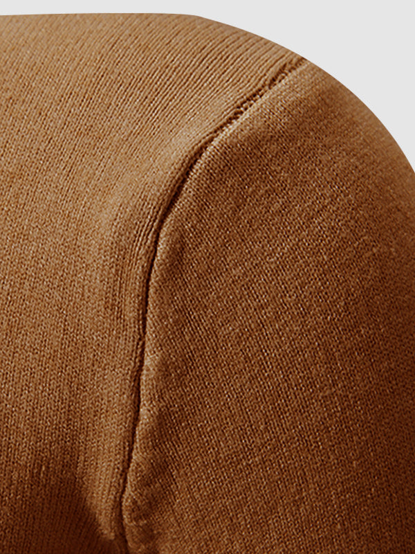 Pull à col zippé quart uni pour homme