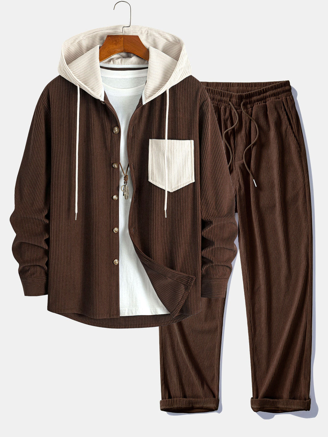 Ensembles Léon™ | Veste à carreaux & pantalon en velours