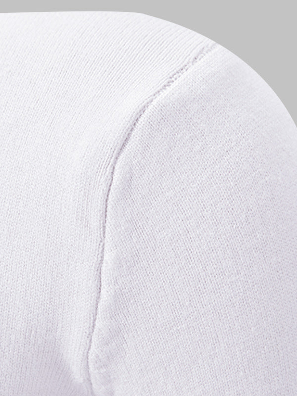 Pull à col zippé quart uni pour homme