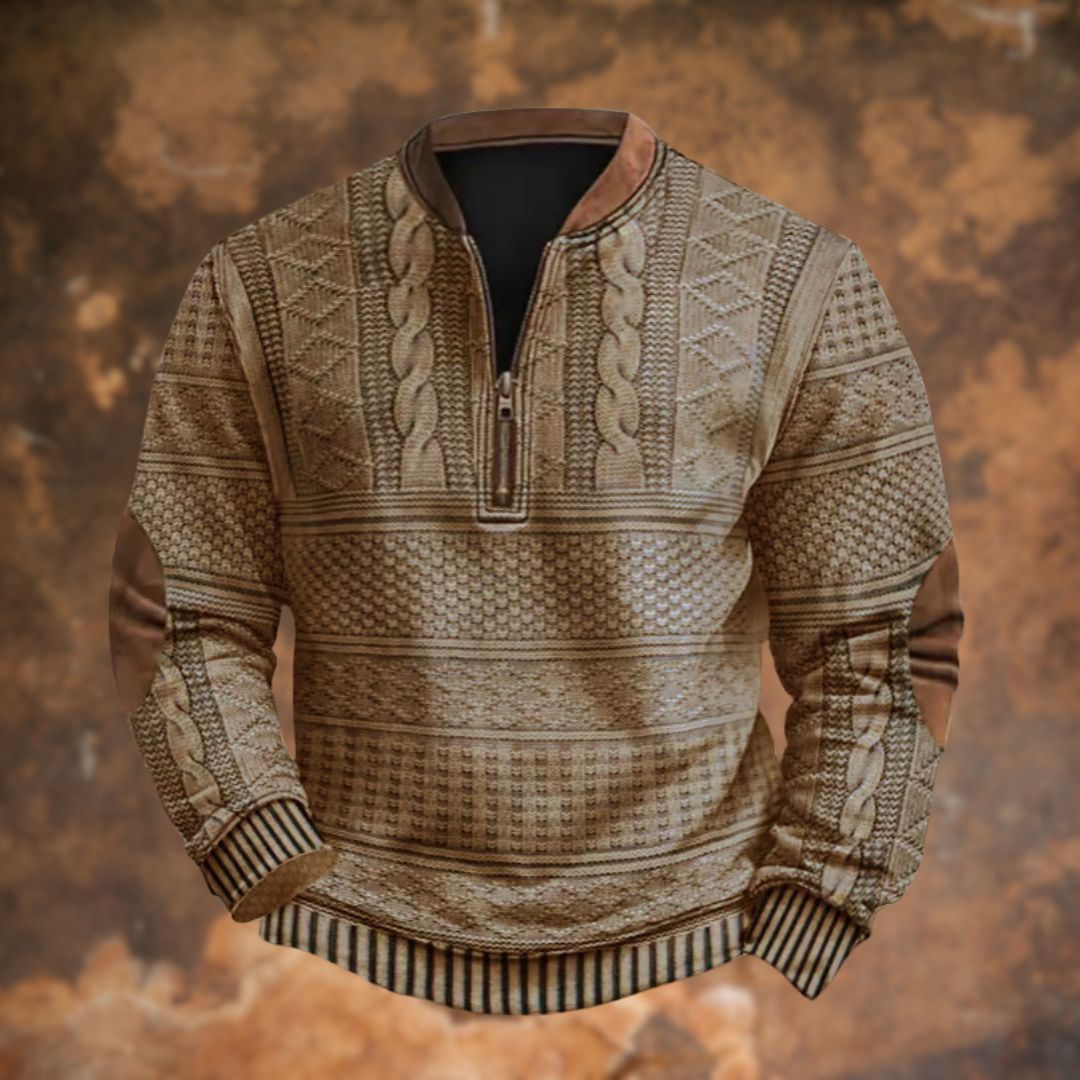 Philippe™ | Pull en maille avec demi-zip