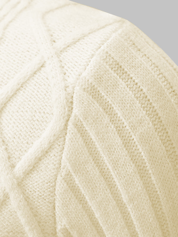 Pull col montant géométrique uni pour homme