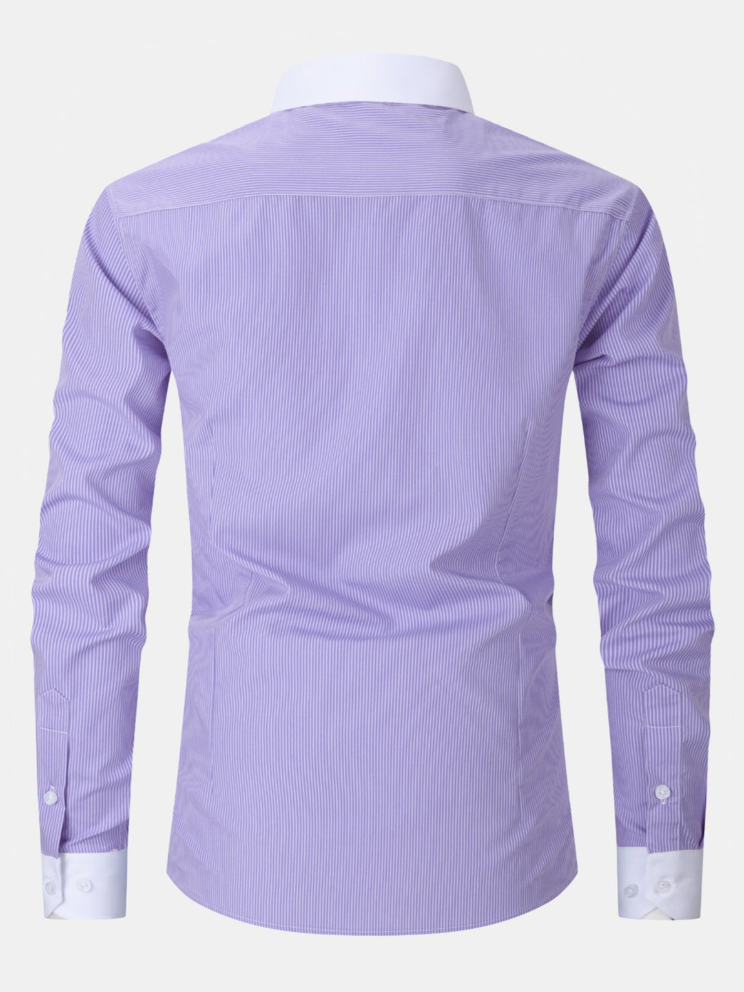 Chemise habillée à col contrasté rayé