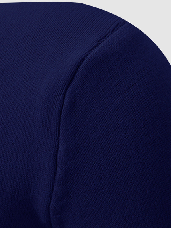 Pull à col zippé quart uni pour homme