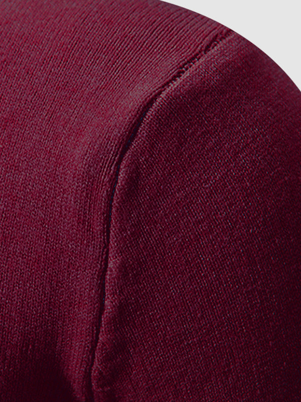Pull à col zippé quart uni pour homme