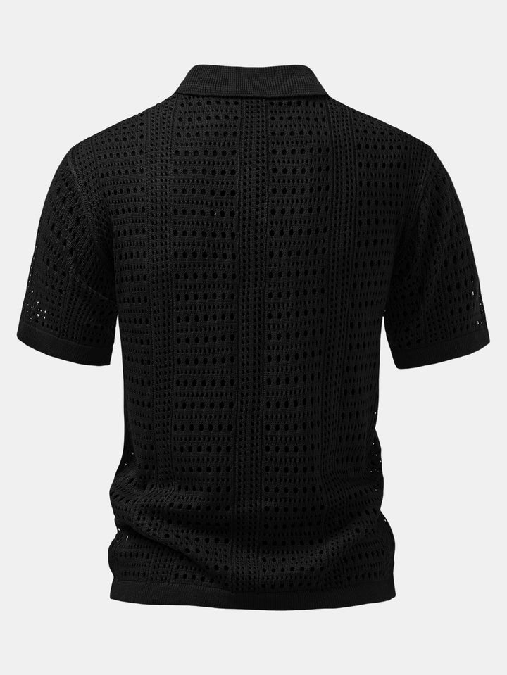 Chemise Polo à col en V avec crochet