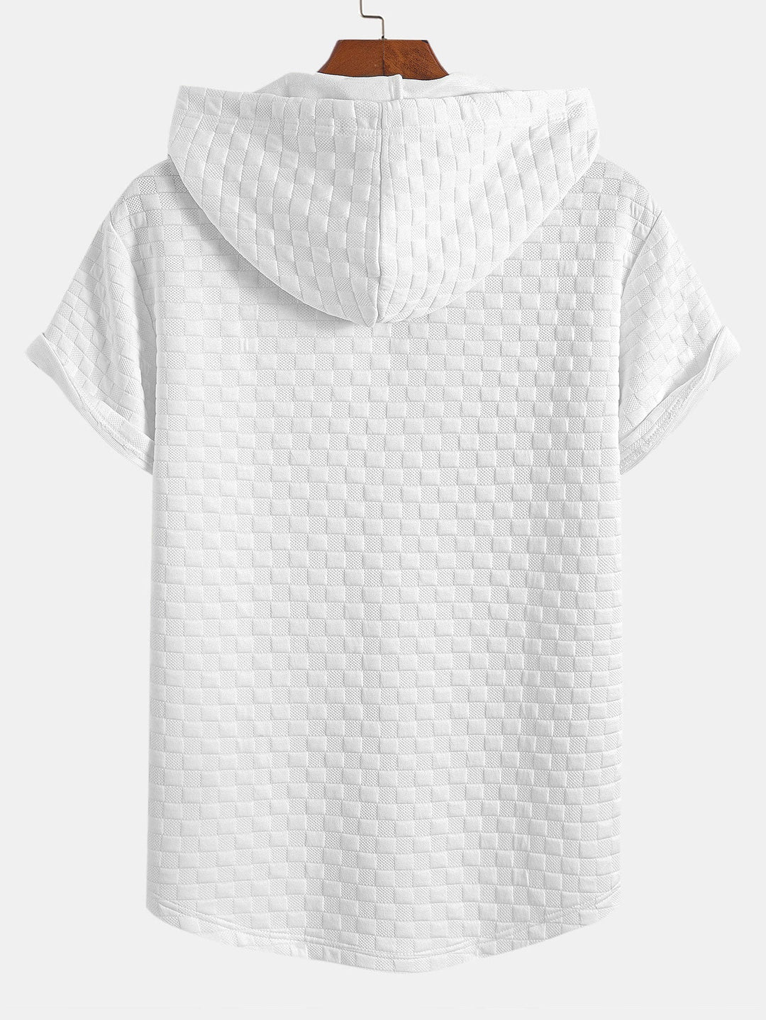 Sweat à capuche à ourlet en jacquard à damier <tc>T-Shirt</tc> &amp; Jacquard à damier <tc>S</tc>horts