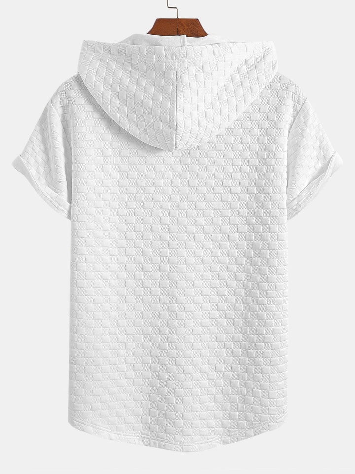 Sweat à capuche à ourlet en jacquard à damier <tc>T-Shirt</tc> &amp; Jacquard à damier <tc>S</tc>horts
