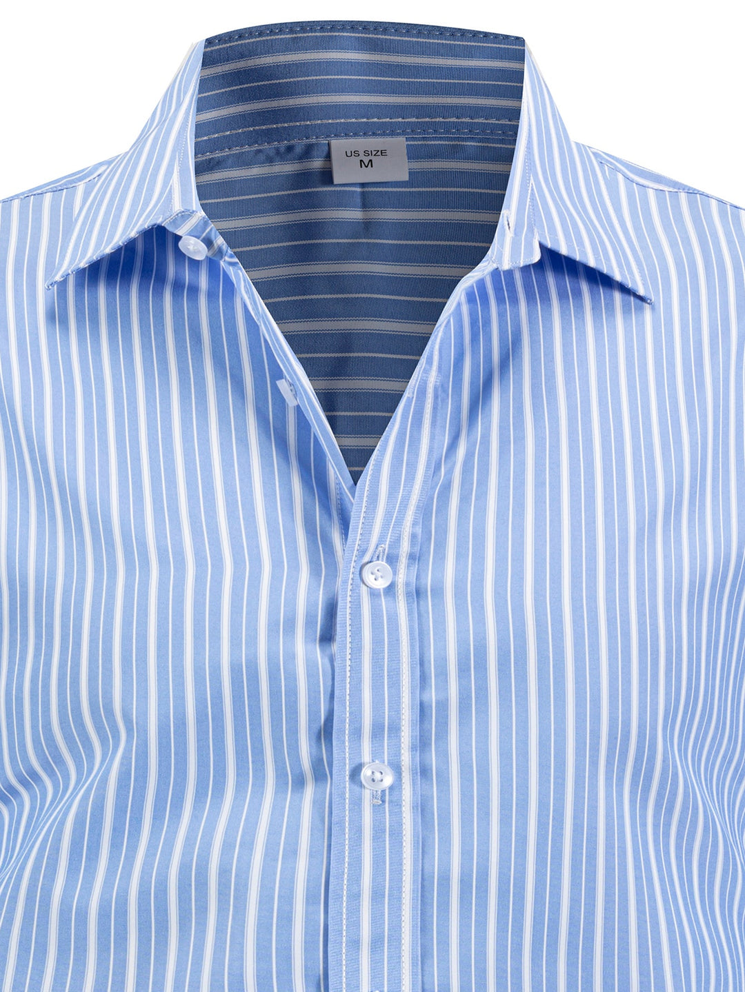 Chemise à rayures à manches longues avec boutons