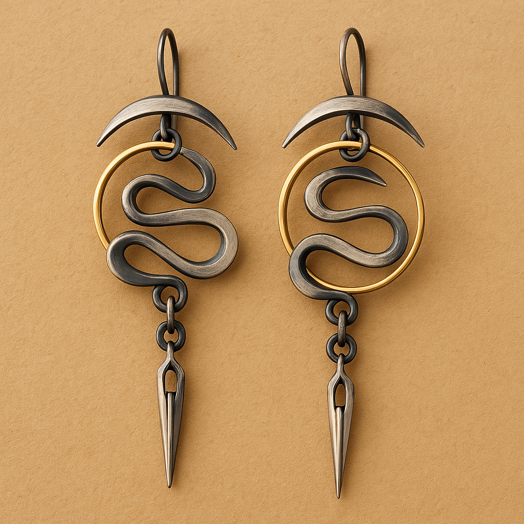 Serpentina™ | Boucles d'oreilles spirales géométriques irrégulières