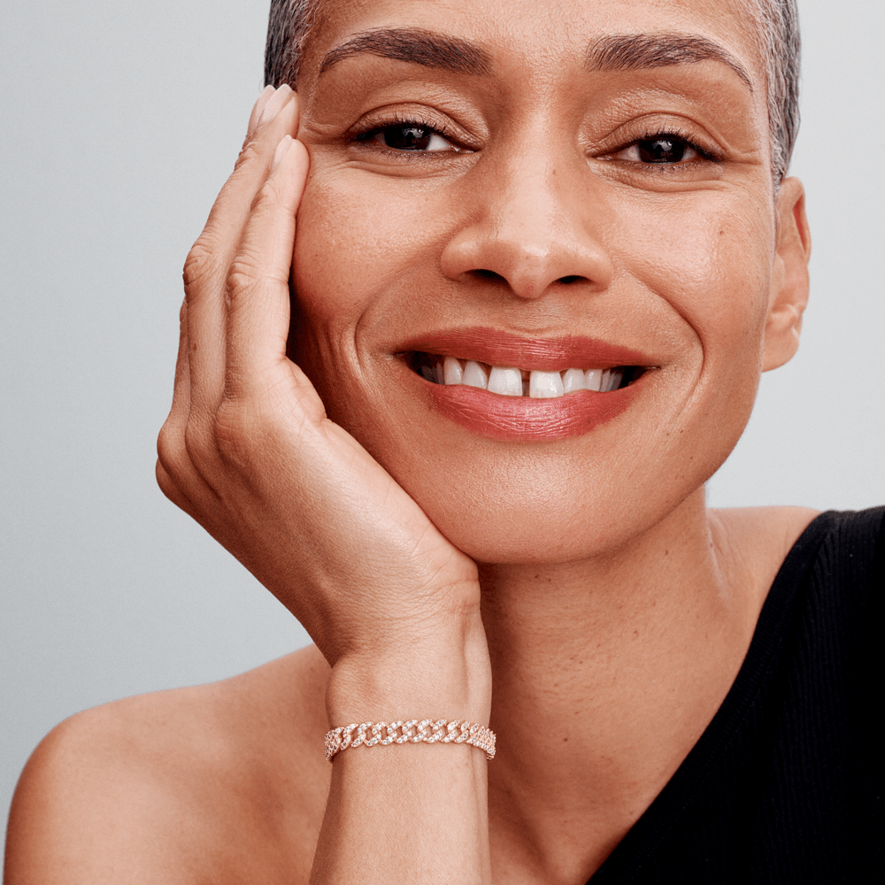 Liora™ | Bracelet Cubain Éclatant en Moissanite