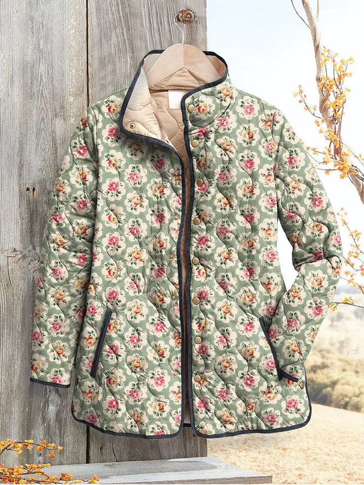 Veste d'Art Floral Vintage pour Femmes