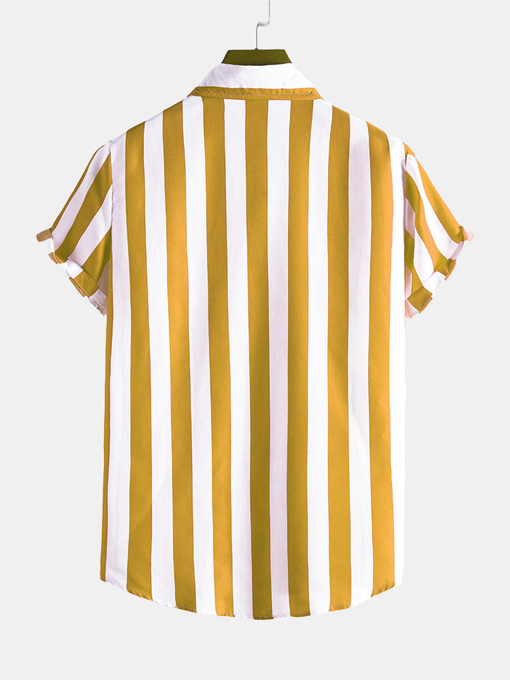 Chemises à rayures larges