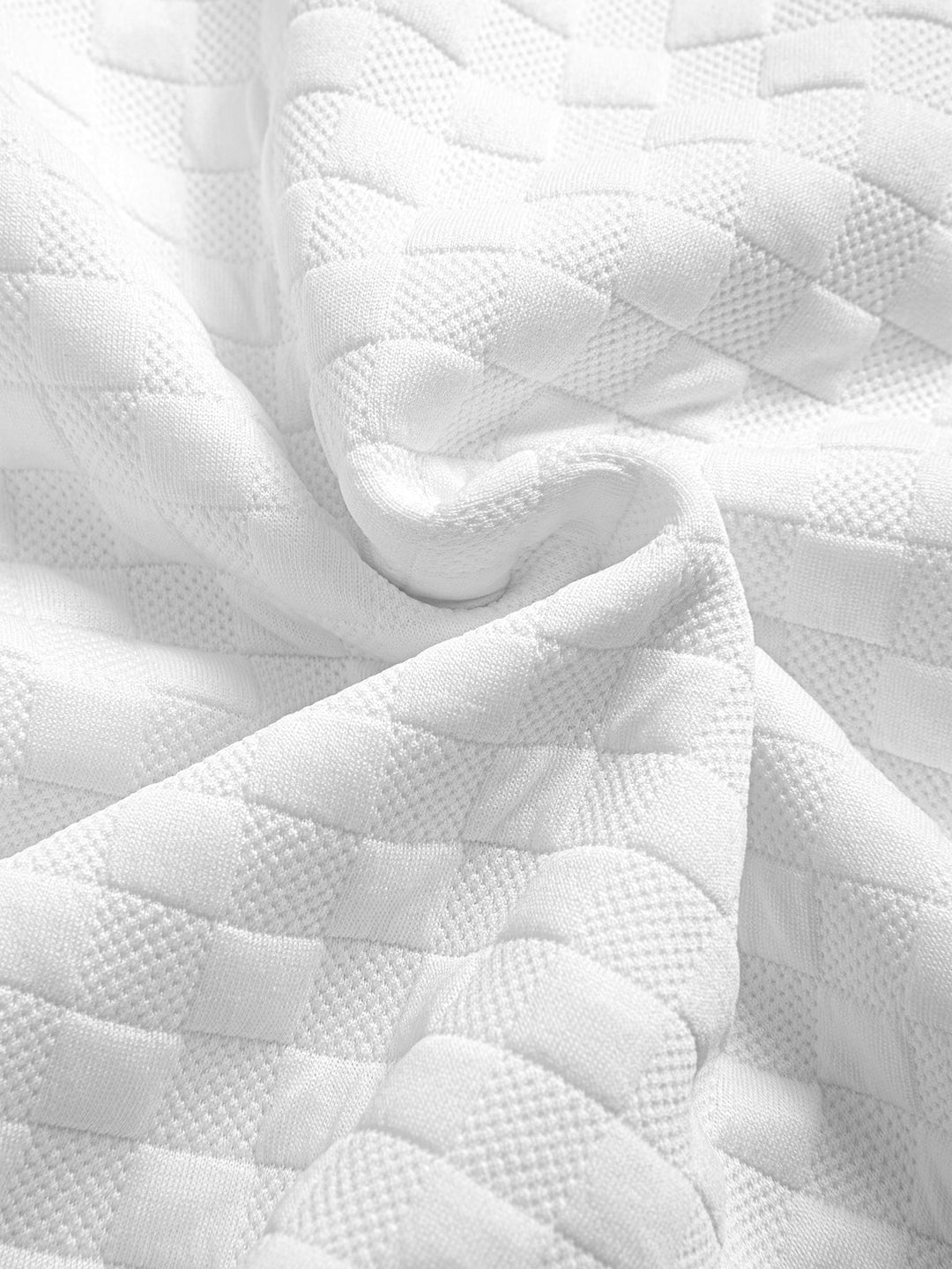 T-shirt à damier jacquard arc ourlet
