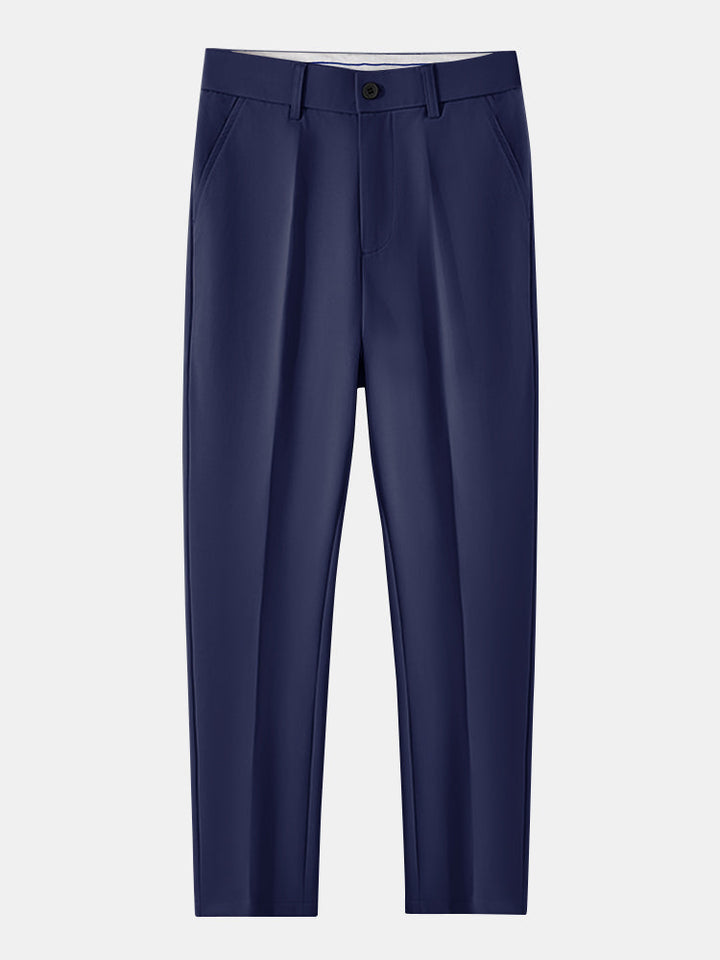 Chemise à rayures à manches longues avec boutons & pantalon fuselé slim fit