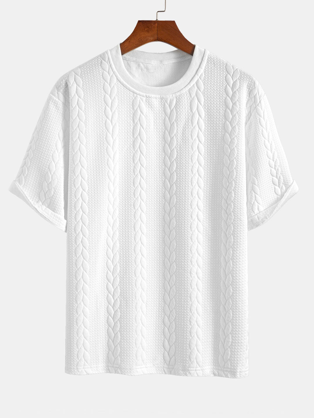 T-shirt Jacquard à manches mi-longs de détente